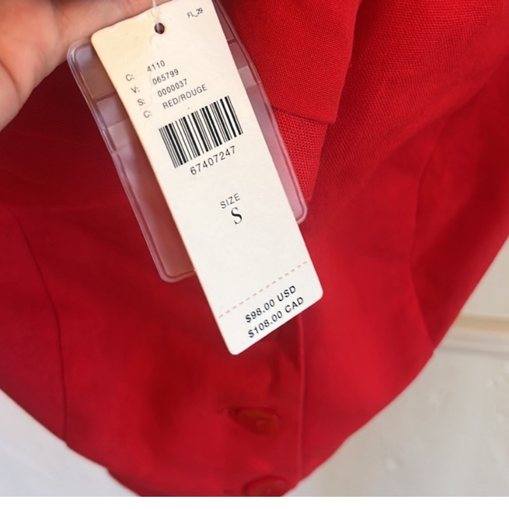 MARE MARE X ANTHROPOLOGIE RED VEST SUMMER VIBES - Picture 9 of 11